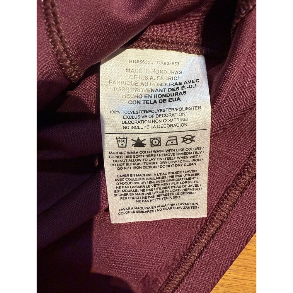 Nike Team Dri-FIT 1/4 Zip Short Sleeve Pullover Maroon White Men's Small Golf - Picture 7 of 10
